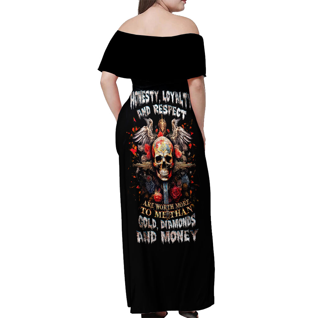 cross-skull-off-shoulder-maxi-dress-honesty-loyalty-and-respect-worth-more-than-gold-diamond