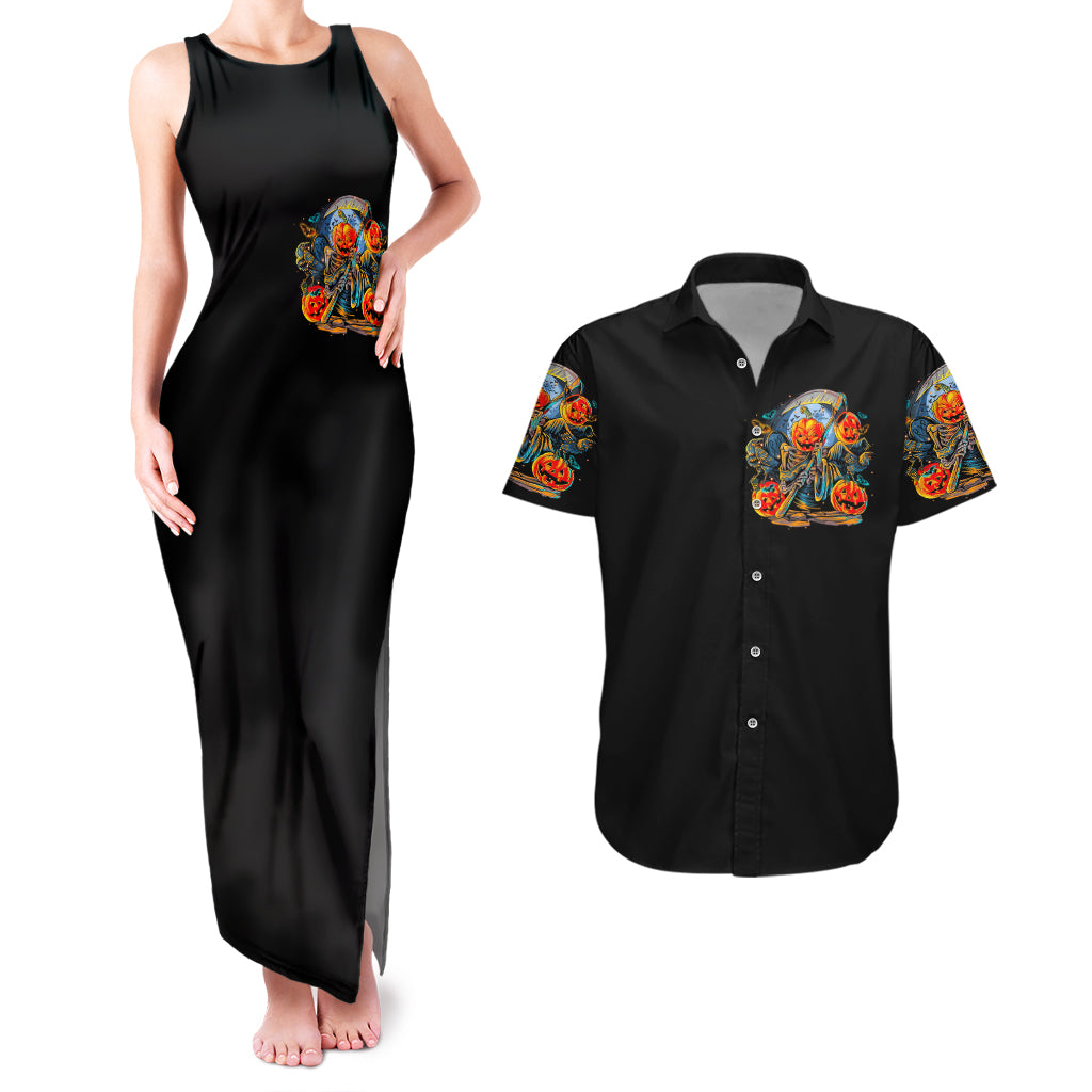 pumpkin-skull-couples-matching-tank-maxi-dress-and-hawaiian-shirt-i-want-go-to-hell-the-devil-still-restraining-against-me