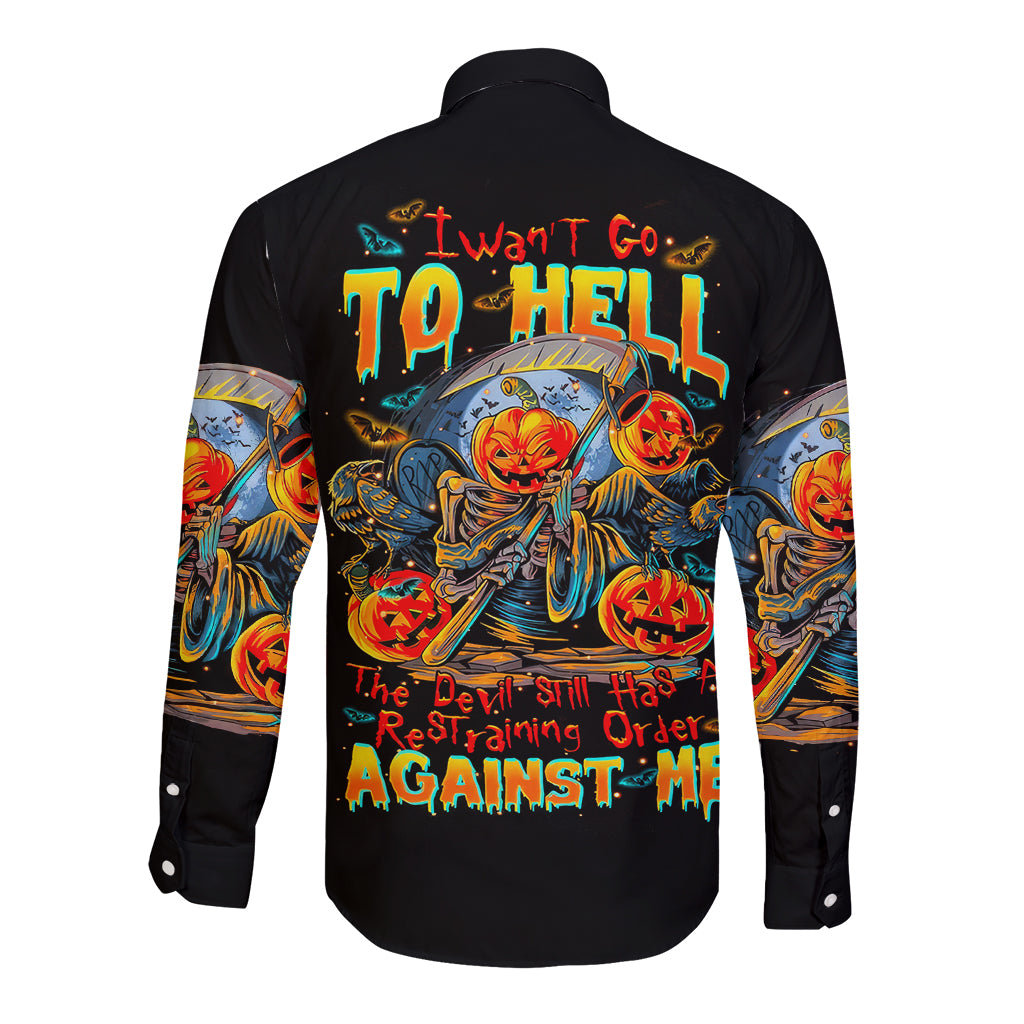 pumpkin-skull-long-sleeve-button-shirt-i-want-go-to-hell-the-devil-still-restraining-against-me