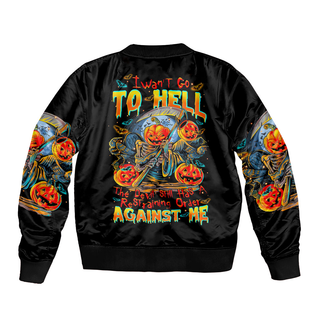 pumpkin-skull-sleeve-zip-bomber-jacket-i-want-go-to-hell-the-devil-still-restraining-against-me