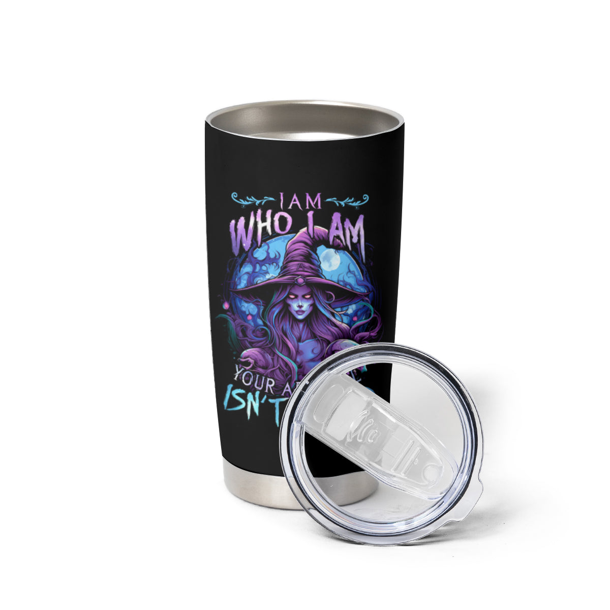 Witch Skull Tumbler Cup Iam Who Iam Your Approval Isn't Need