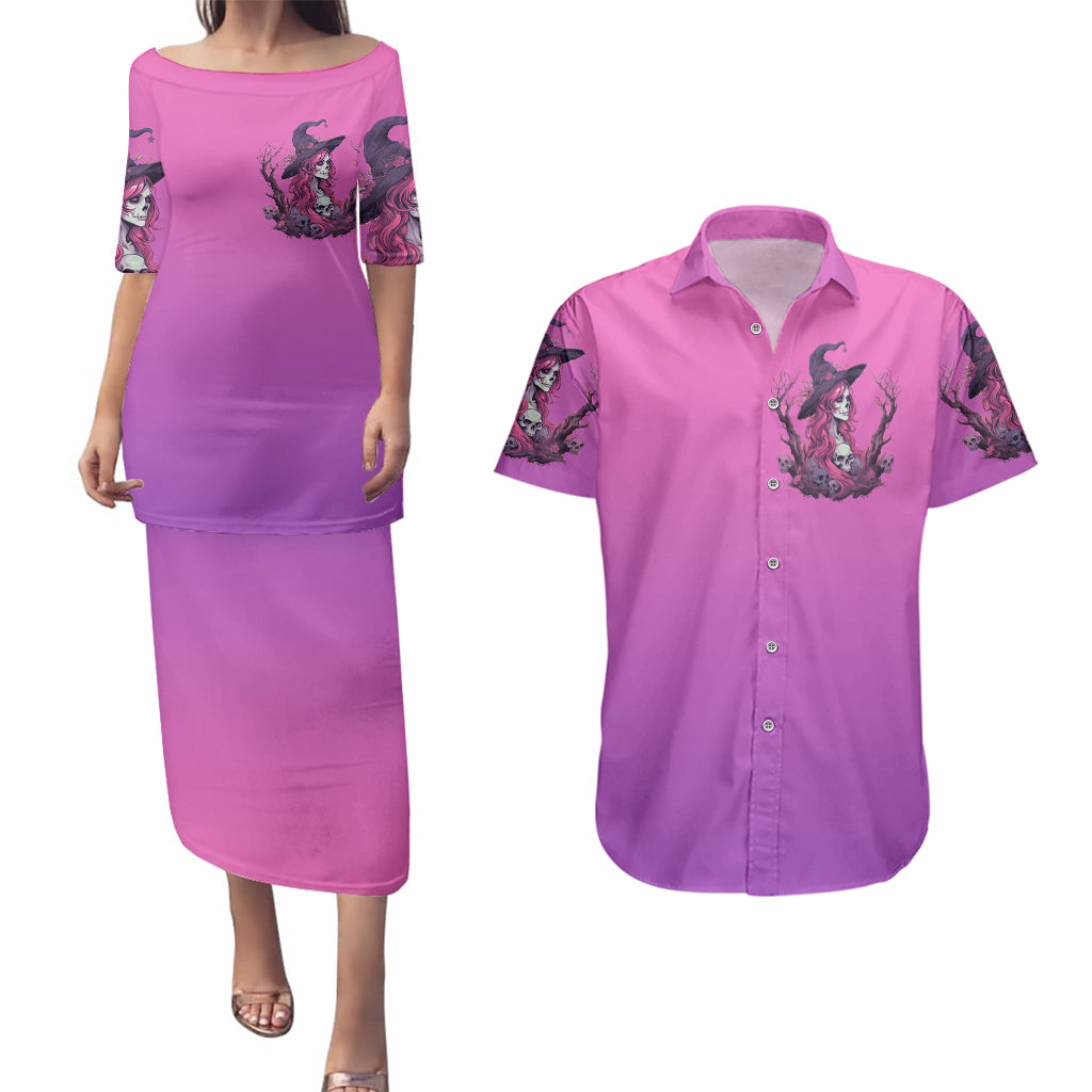 witch-skull-couples-matching-puletasi-dress-and-hawaiian-shirt-im-a-grumpy-old-lady-sarcasm-depends-on-your-stupidity