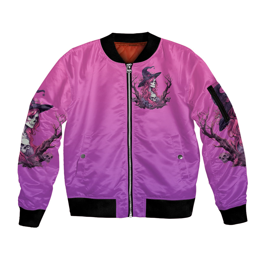 witch-skull-sleeve-zip-bomber-jacket-im-a-grumpy-old-lady-sarcasm-depends-on-your-stupidity