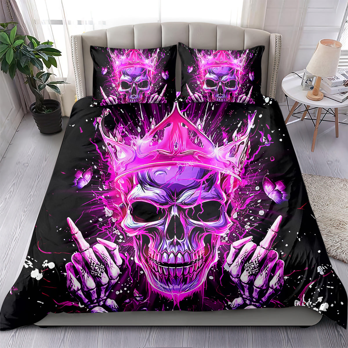 Queen Skull Bedding Set Bitch I'm Not A Princess I'm The Fucking Queen