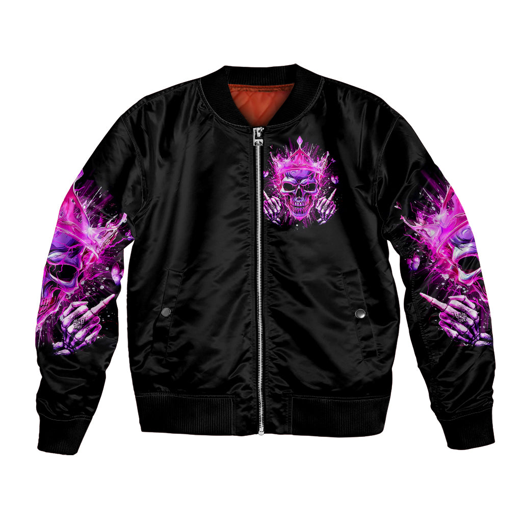 Queen Skull Bomber Jacket Bitch I'm Not A Princess I'm The Fucking Queen