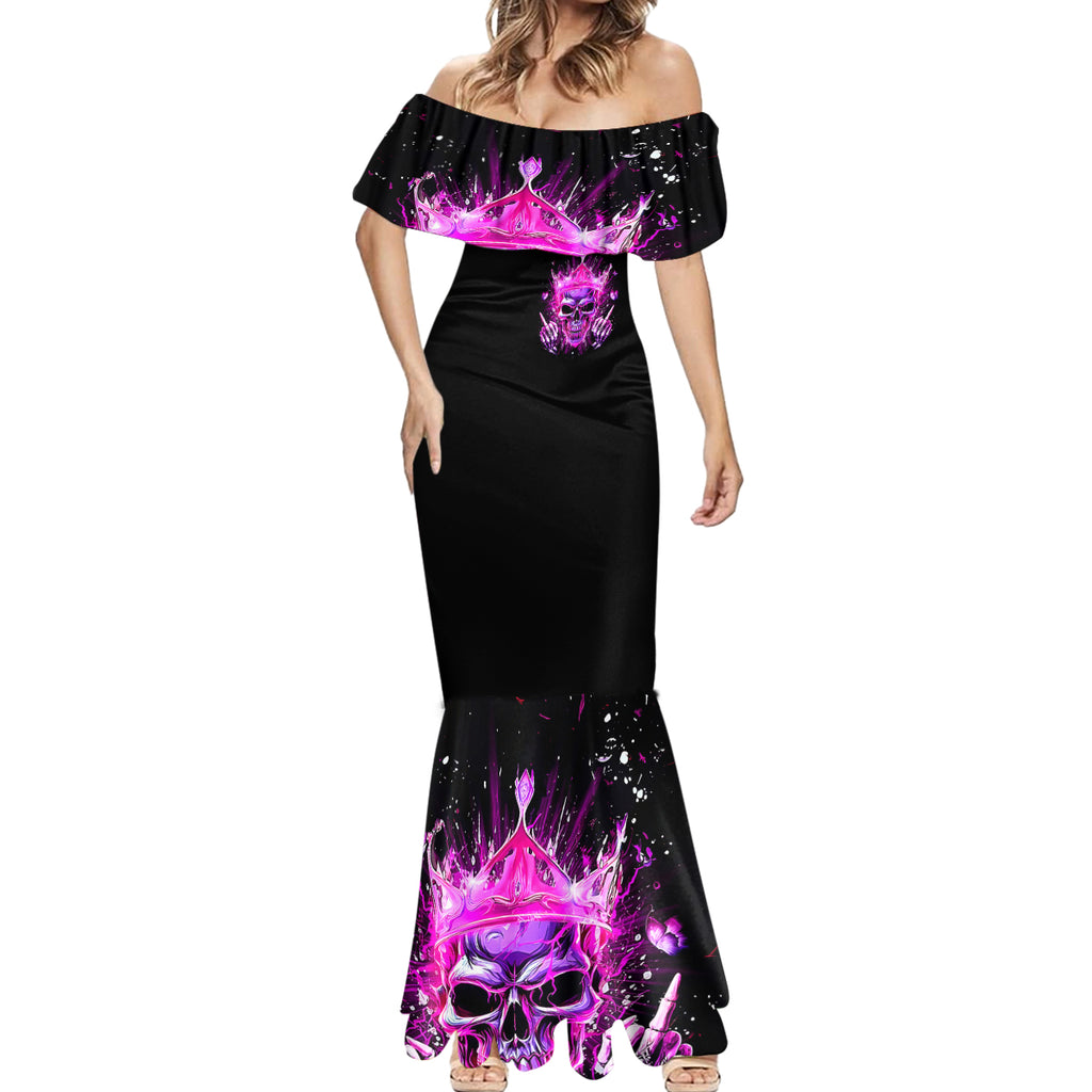 Queen Skull Mermaid Dress Bitch I'm Not A Princess I'm The Fucking Queen