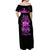 Queen Skull Off Shoulder Maxi Dress Bitch I'm Not A Princess I'm The Fucking Queen