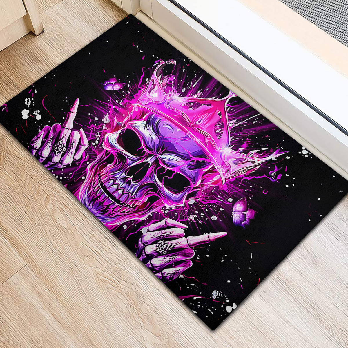 Queen Skull Rubber Doormat Bitch I'm Not A Princess I'm The Fucking Queen
