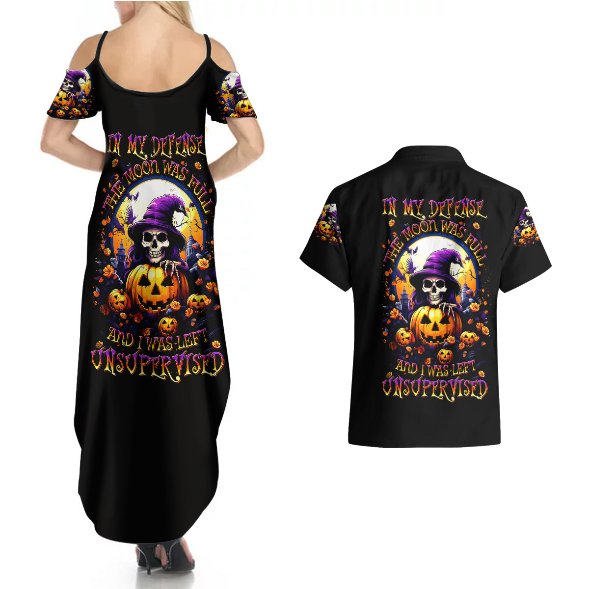 pumpkin-witch-skull-couples-matching-summer-maxi-dress-and-hawaiian-shirt-in-my-defense-the-moon-was-full-and-i-was-left-unsupervided