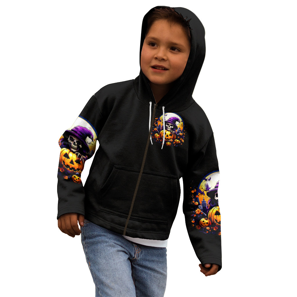 Pumpkin Witch Skull Kid Hoodie In My Defense The Moon Was Full And I Was Left Unsupervided