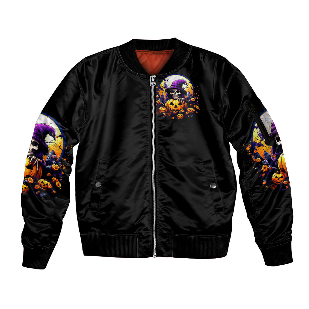 pumpkin-witch-skull-sleeve-zip-bomber-jacket-in-my-defense-the-moon-was-full-and-i-was-left-unsupervided