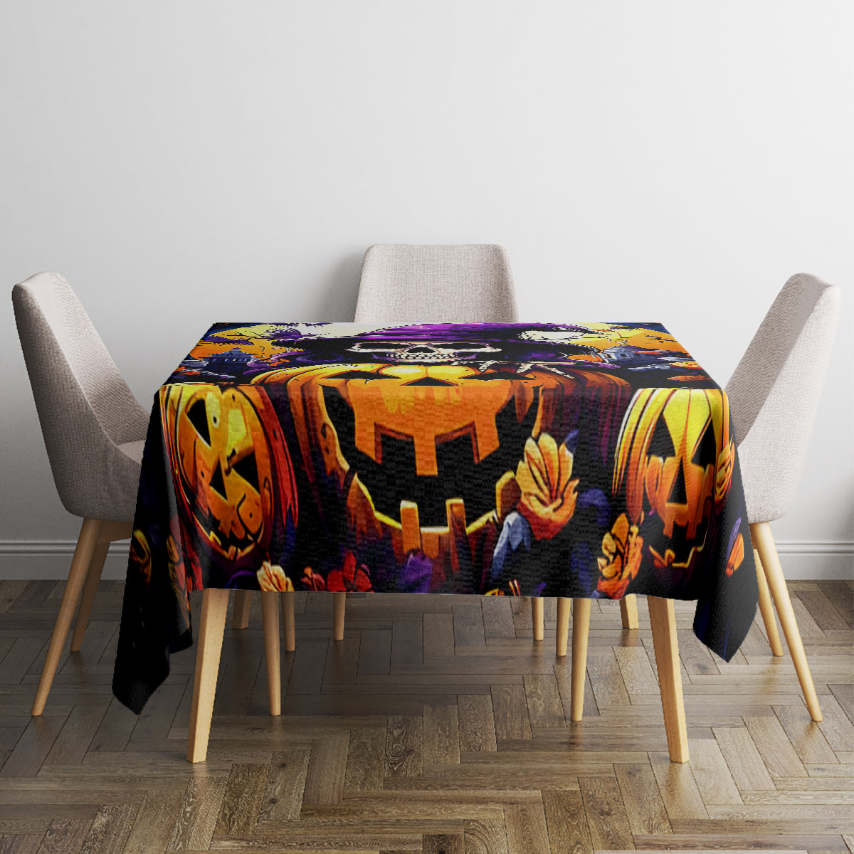 Pumpkin Witch Skull Tablecloth In My Defense The Moon Was Full And I Was Left Unsupervided