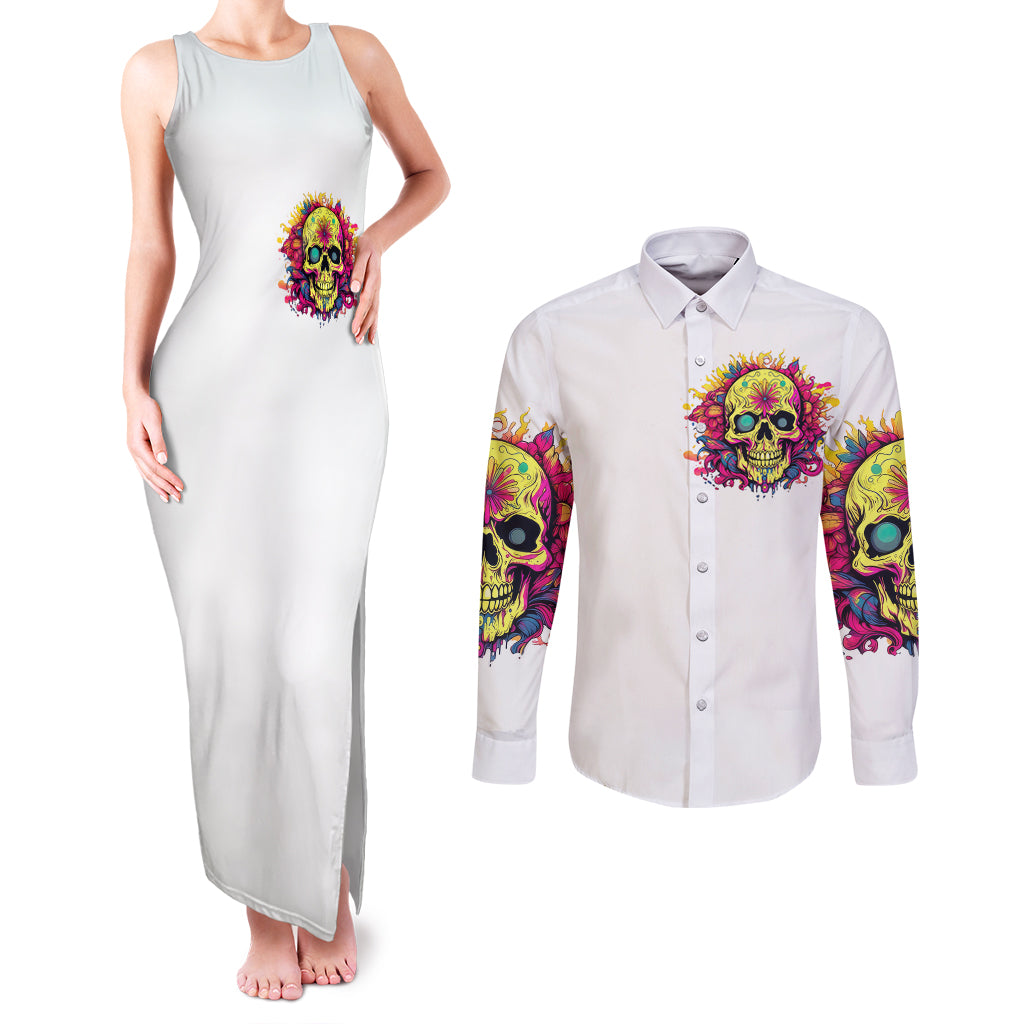 flower-skull-couples-matching-tank-maxi-dress-and-long-sleeve-button-shirts-judge-me-when-youre-perfect-otherwise-shut-up