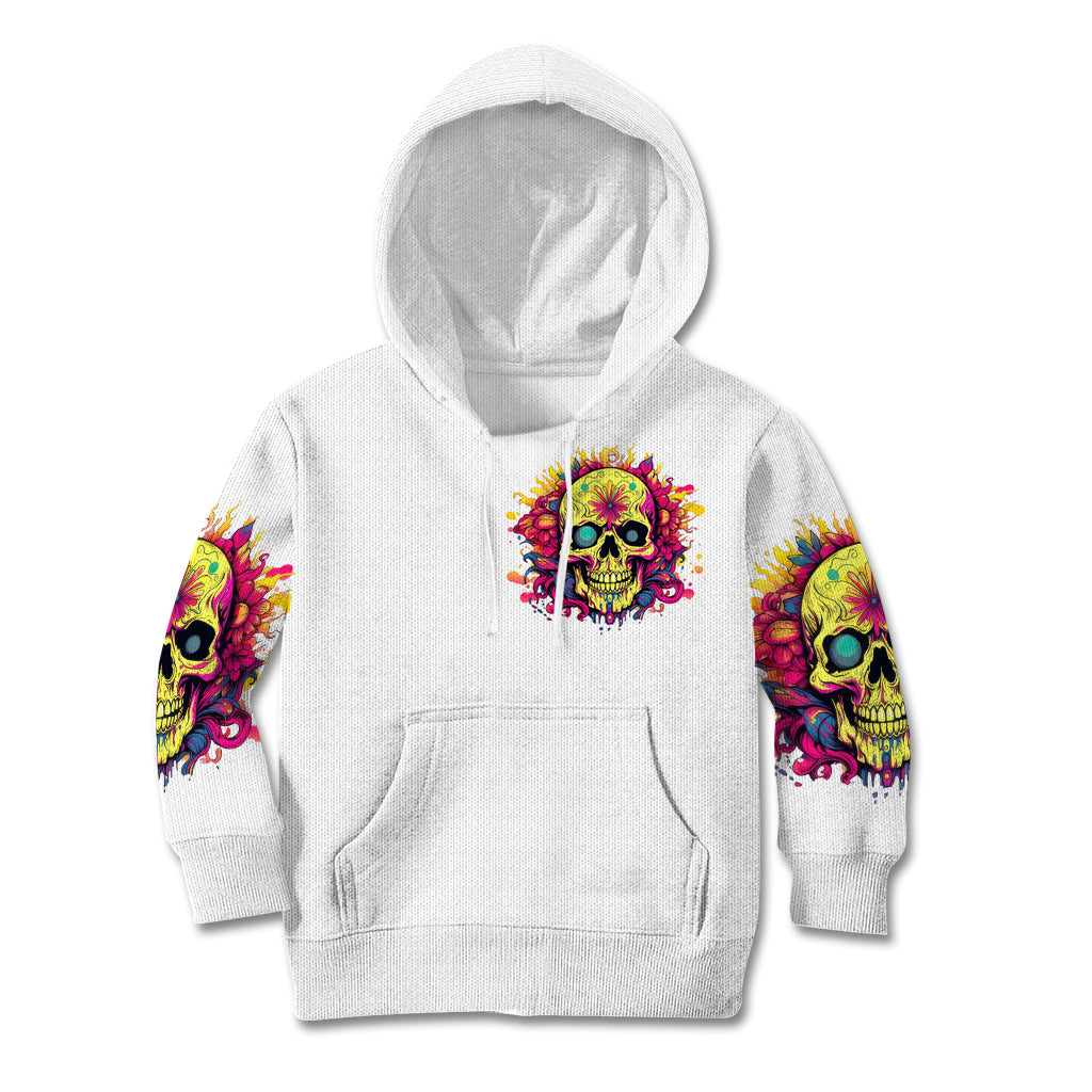 Flower Skull Kid Hoodie Judge Me When You're Perfect Otherwise Shut Up