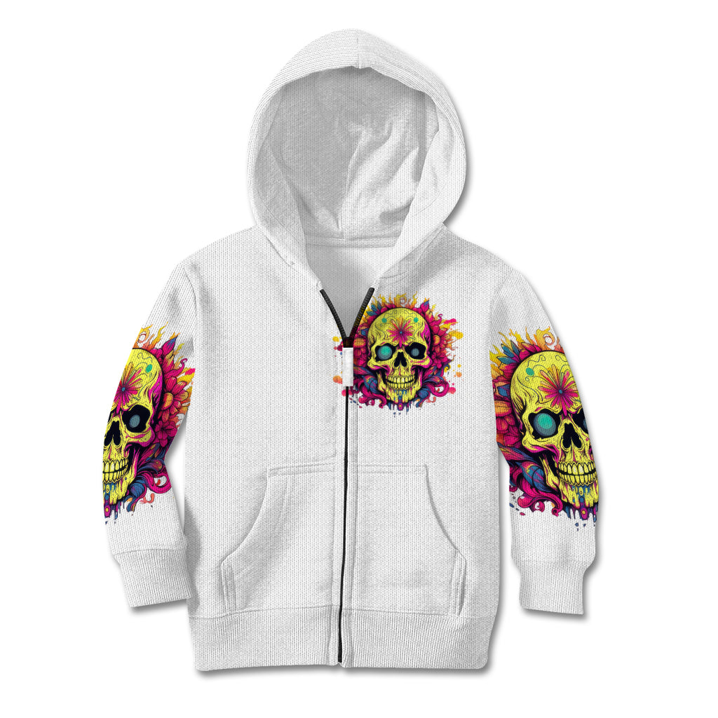 Flower Skull Kid Hoodie Judge Me When You're Perfect Otherwise Shut Up