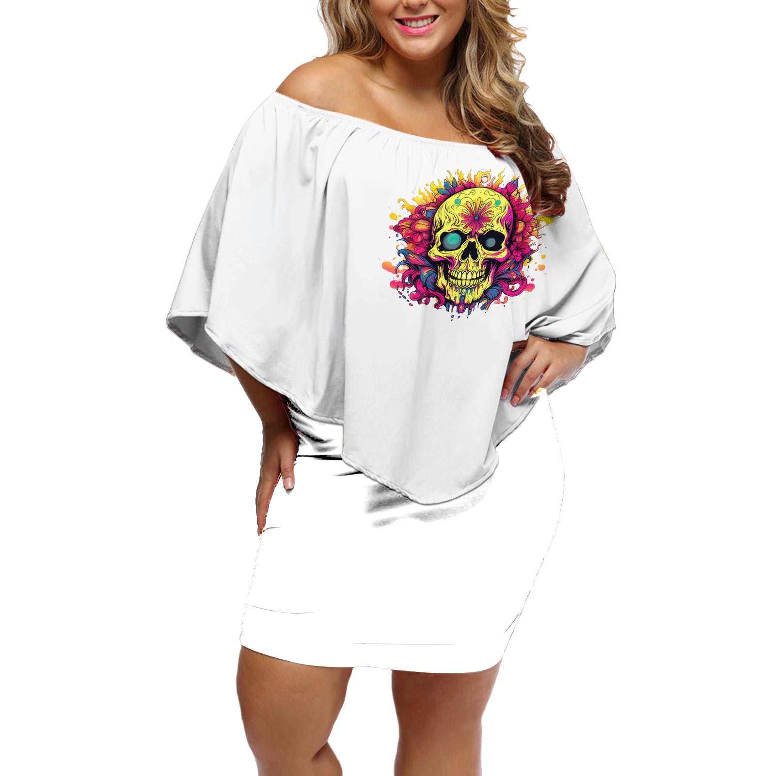 flower-skull-off-shoulder-short-dress-judge-me-when-youre-perfect-otherwise-shut-up