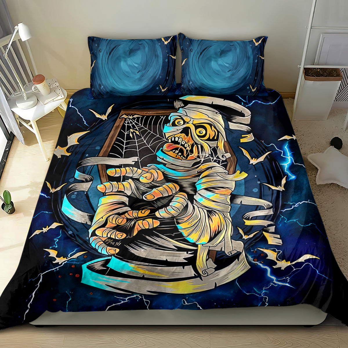 Mummy Skull Bedding Set I'm Going To Hell to Pick You Up