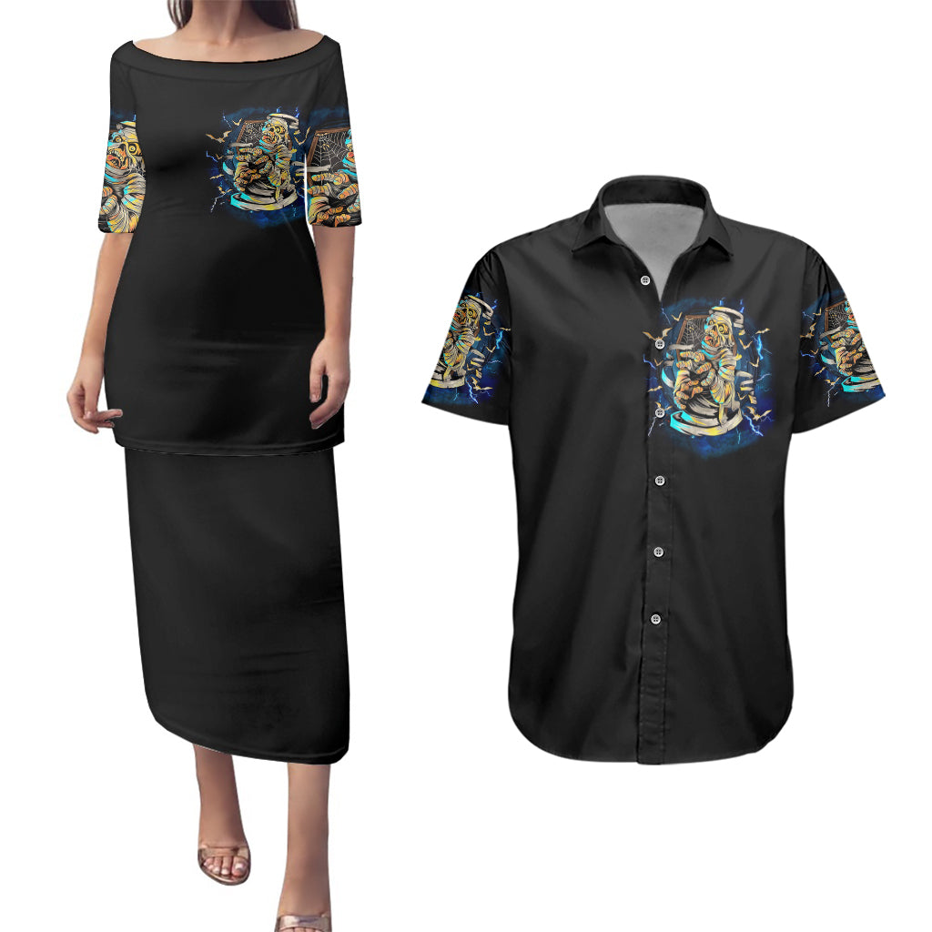 mummy-skull-couples-matching-puletasi-dress-and-hawaiian-shirt-im-going-to-hell-to-pick-you-up