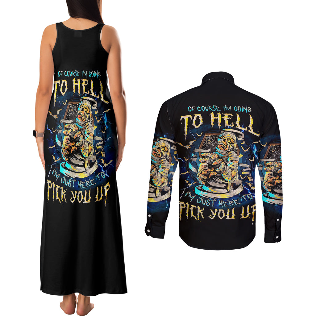 mummy-skull-couples-matching-tank-maxi-dress-and-long-sleeve-button-shirts-im-going-to-hell-to-pick-you-up