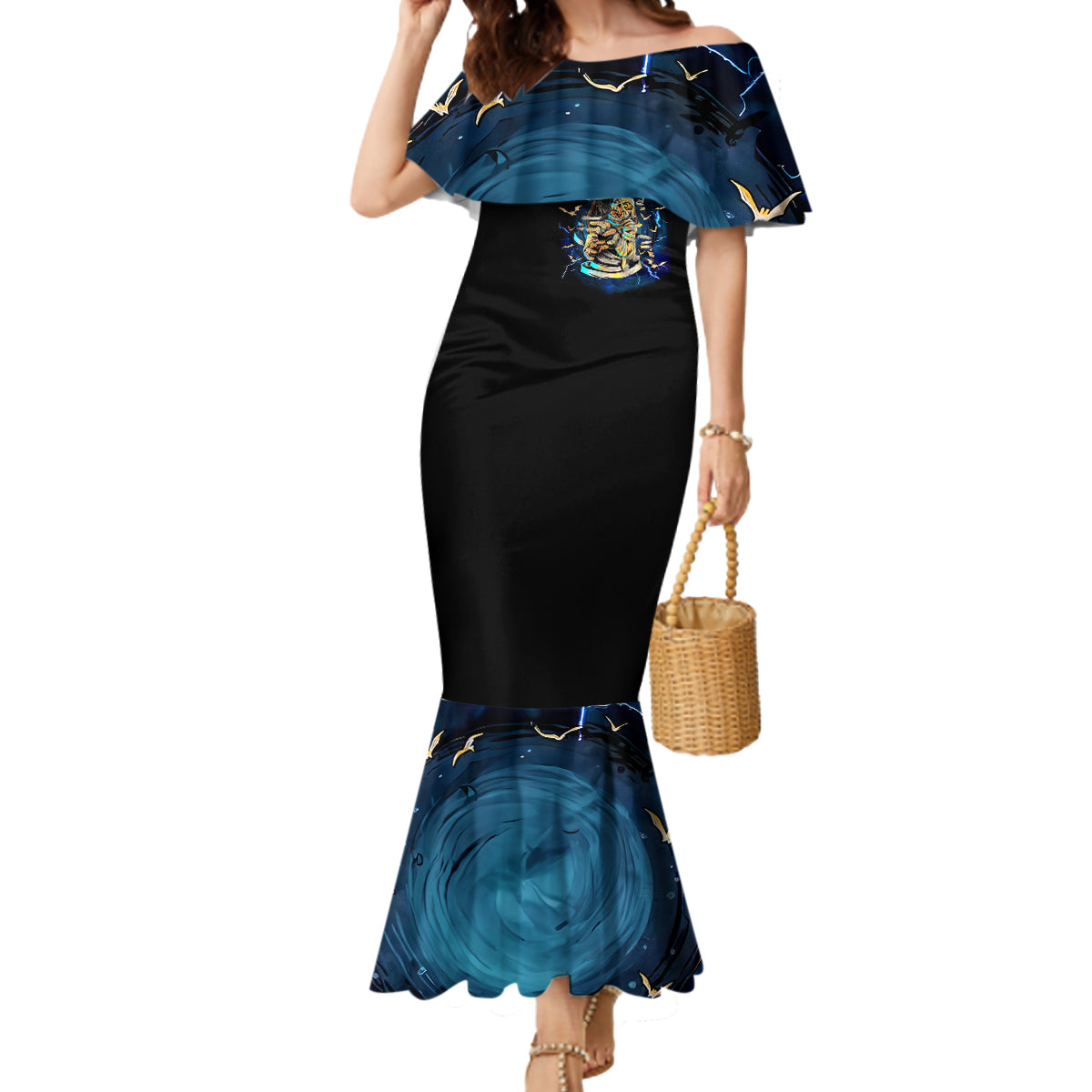Mummy Skull Mermaid Dress I'm Going To Hell to Pick You Up