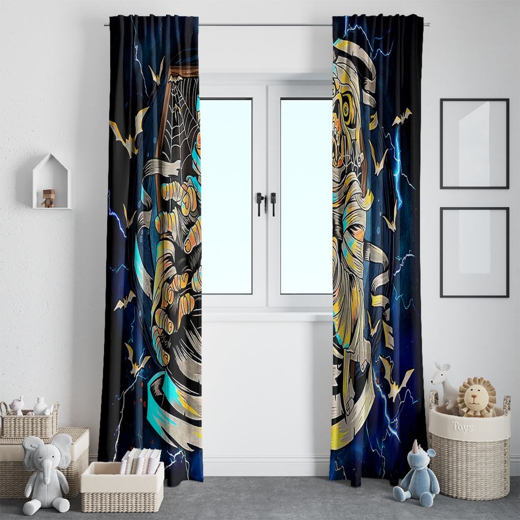 Mummy Skull Window Curtain I'm Going To Hell to Pick You Up