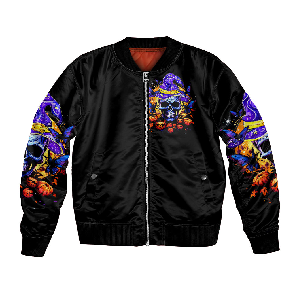 Halloween Skull Bomber Jacket Please Excuse My Resting Witch Face