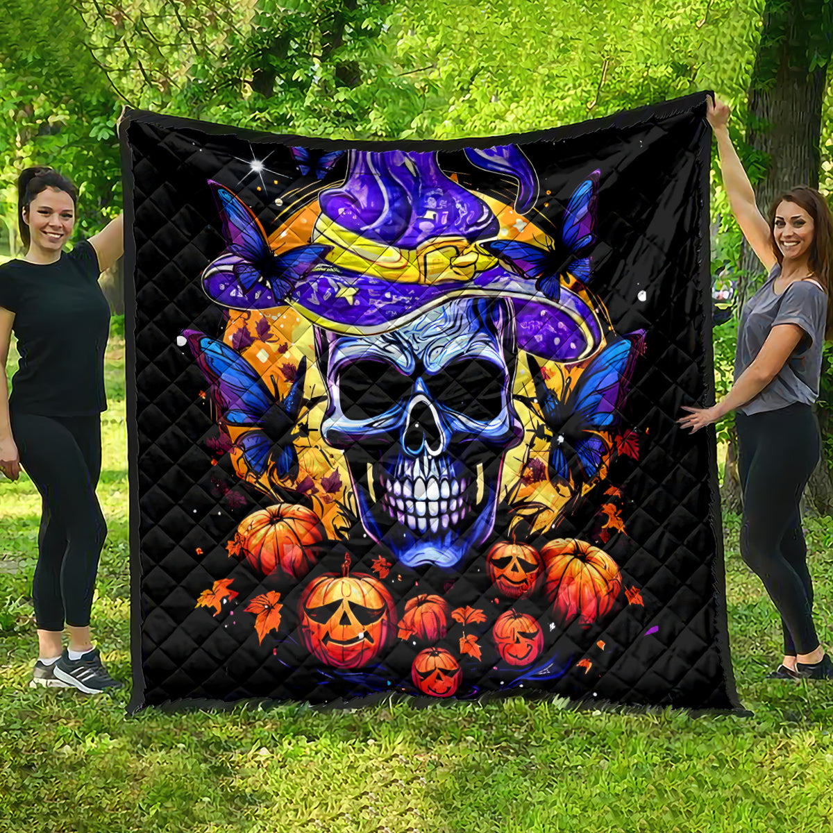 Halloween Skull Quilt Please Excuse My Resting Witch Face