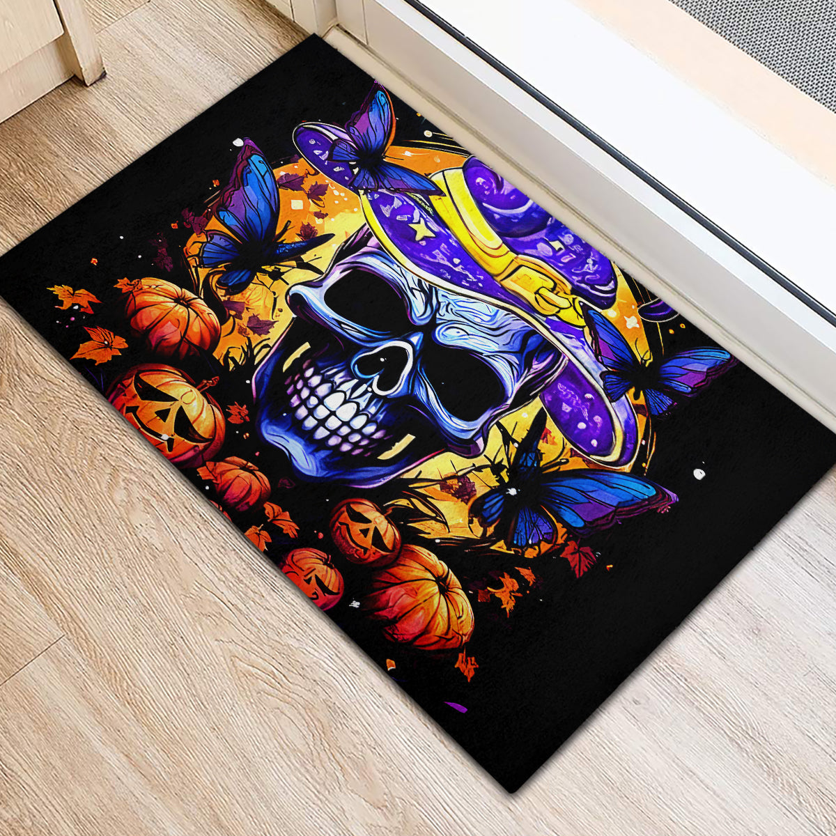 Halloween Skull Rubber Doormat Please Excuse My Resting Witch Face