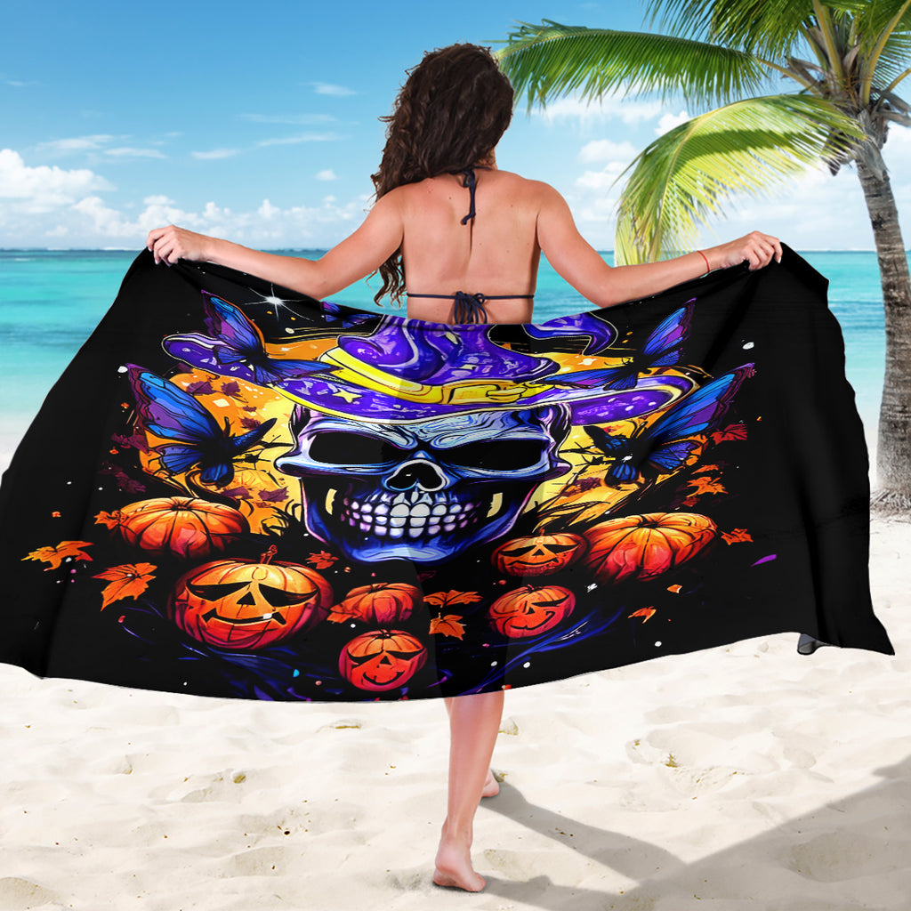 Halloween Skull Sarong Please Excuse My Resting Witch Face