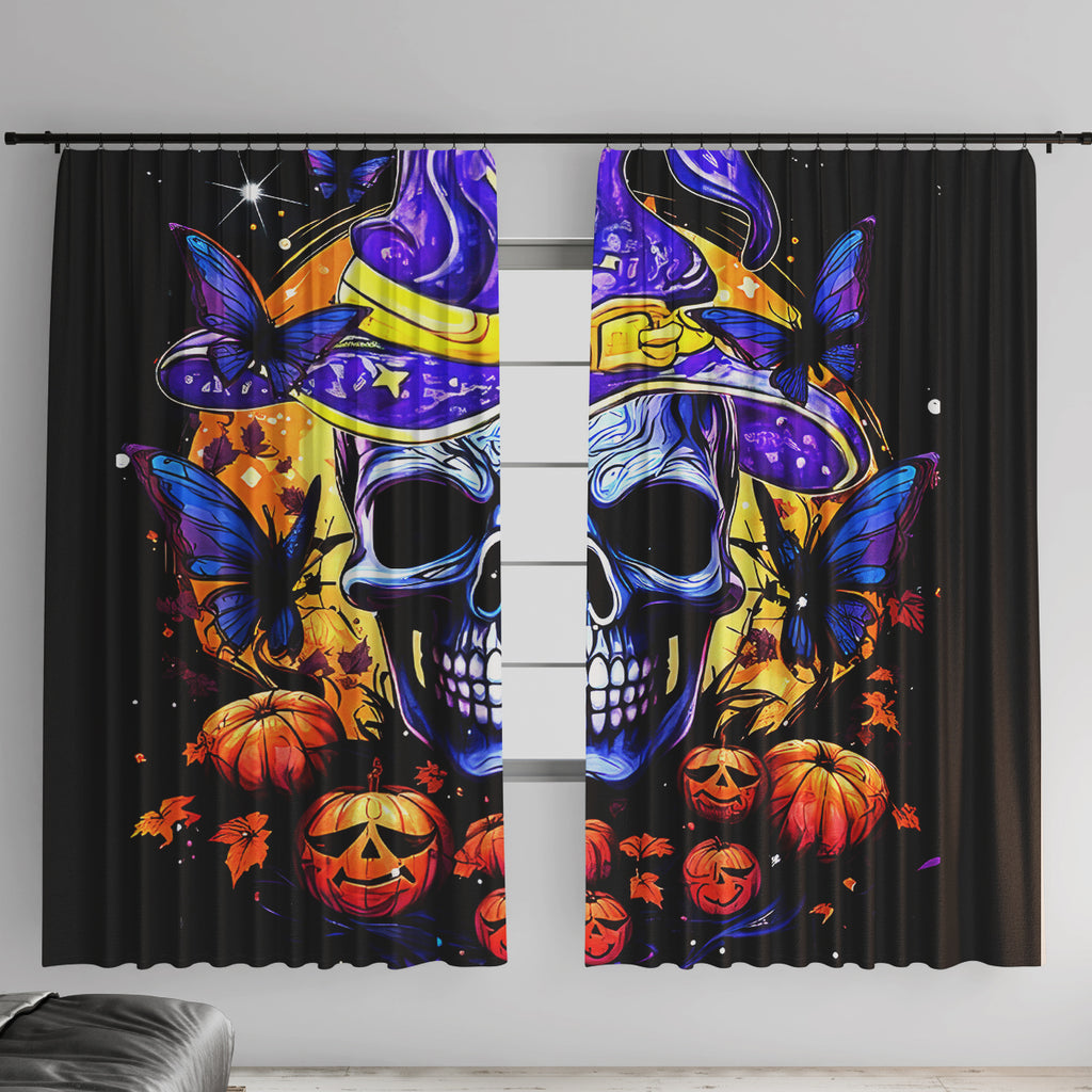Halloween Skull Window Curtain Please Excuse My Resting Witch Face