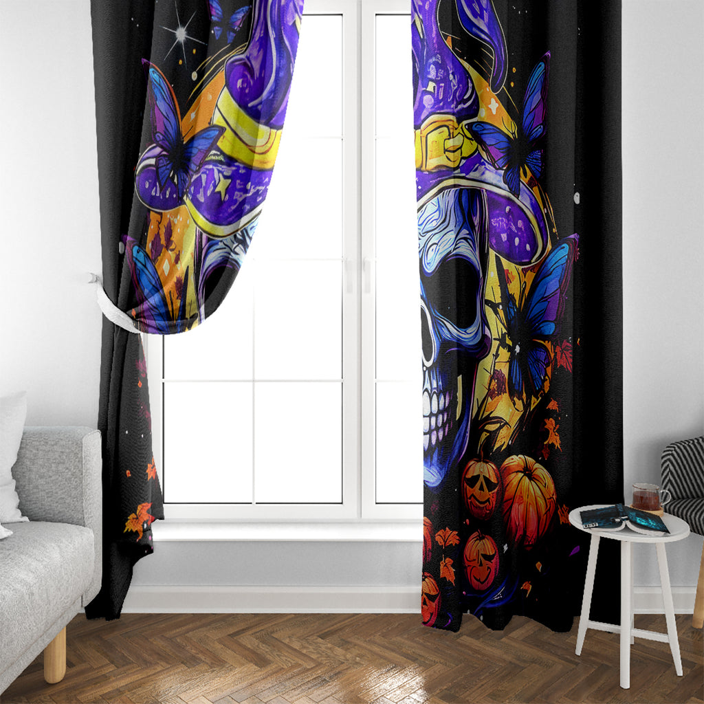 Halloween Skull Window Curtain Please Excuse My Resting Witch Face