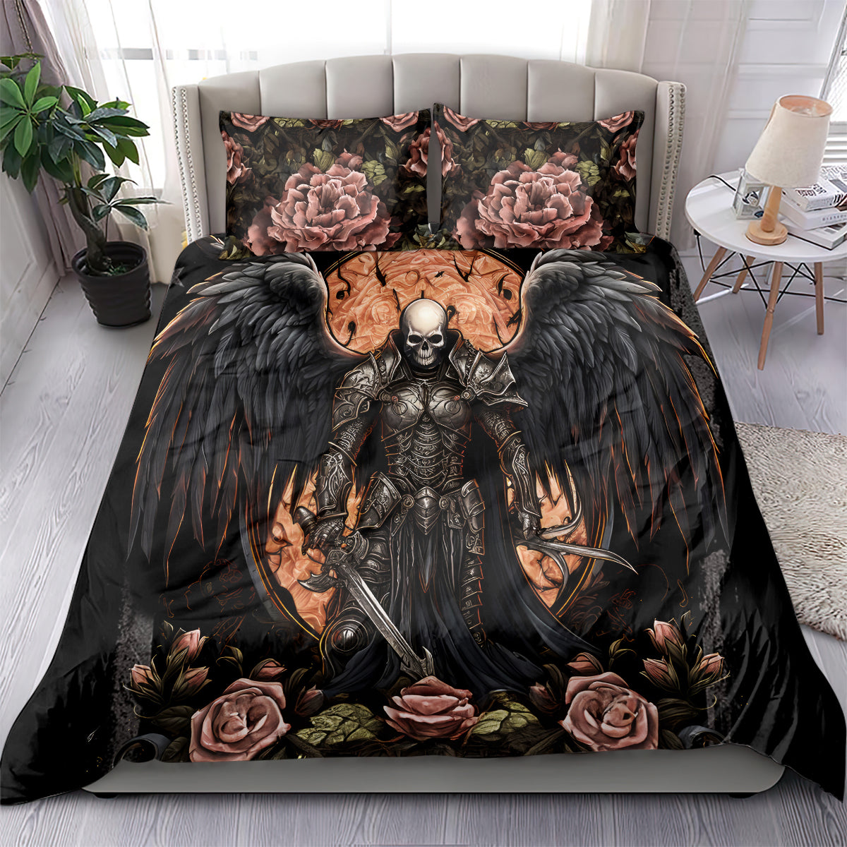 Warrior Skull Bedding Set Warriors Are The One Who Always Fight