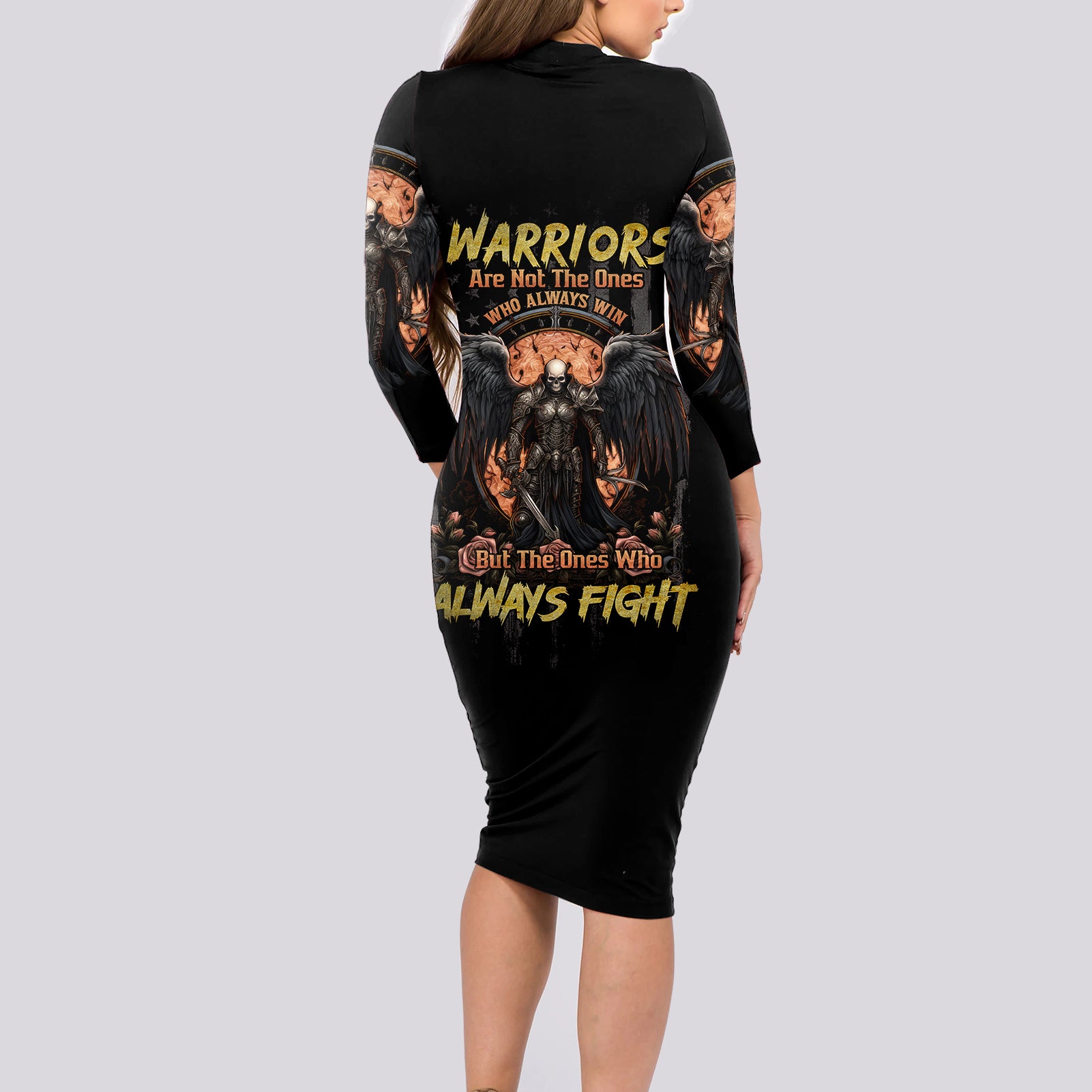 warrior-skull-long-sleeve-bodycon-dress-warriors-are-the-one-who-always-fight