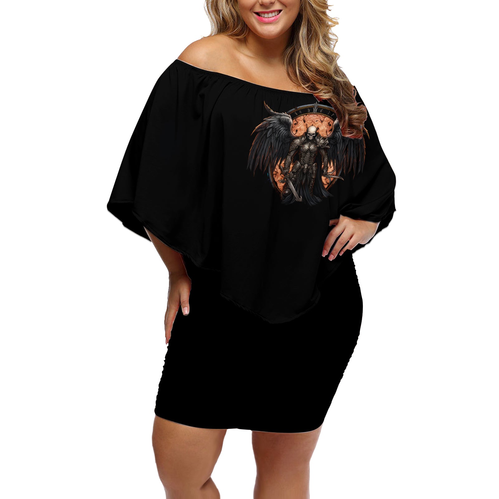 warrior-skull-off-shoulder-short-dress-warriors-are-the-one-who-always-fight