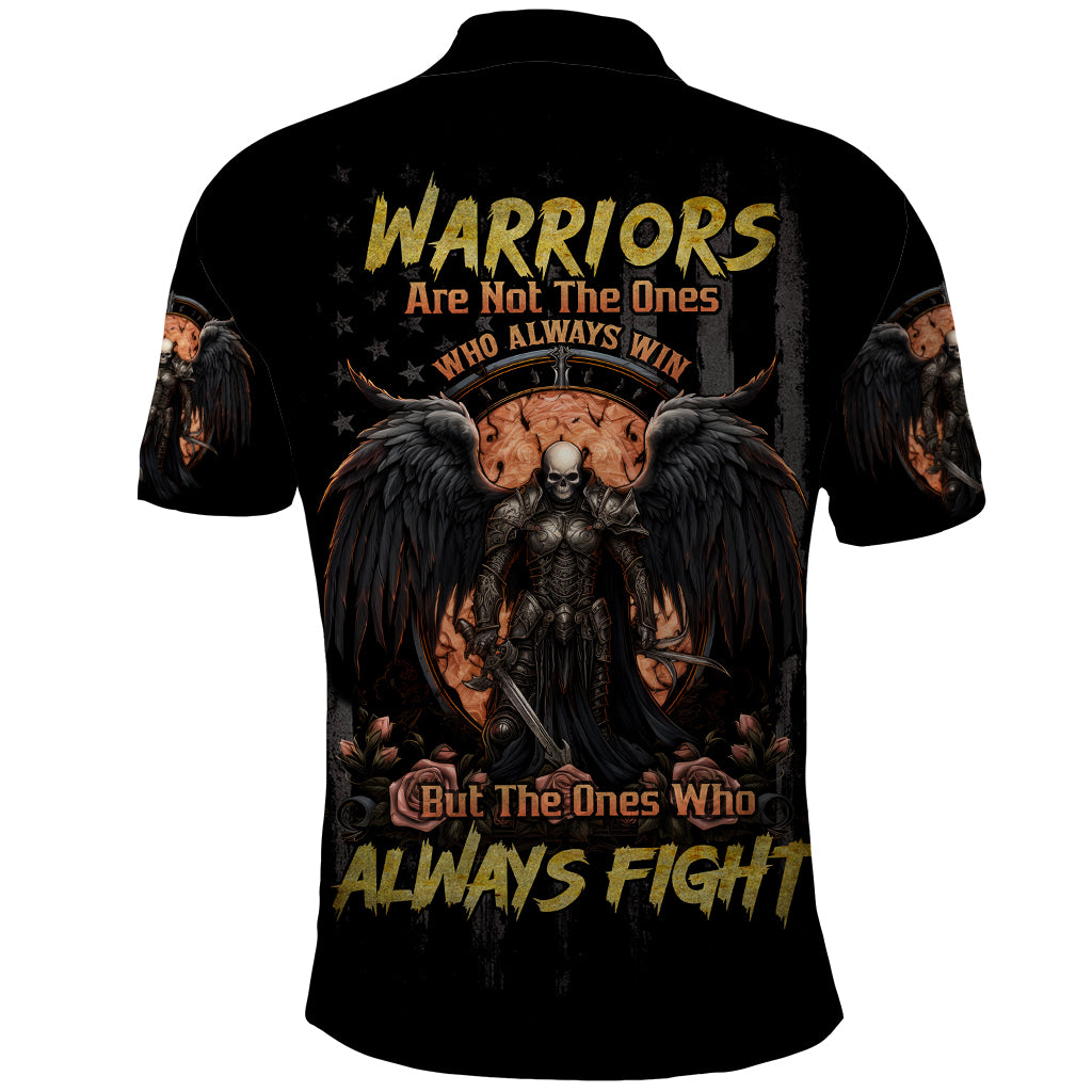 Warrior Skull Polo Shirt Warriors Are The One Who Always Fight
