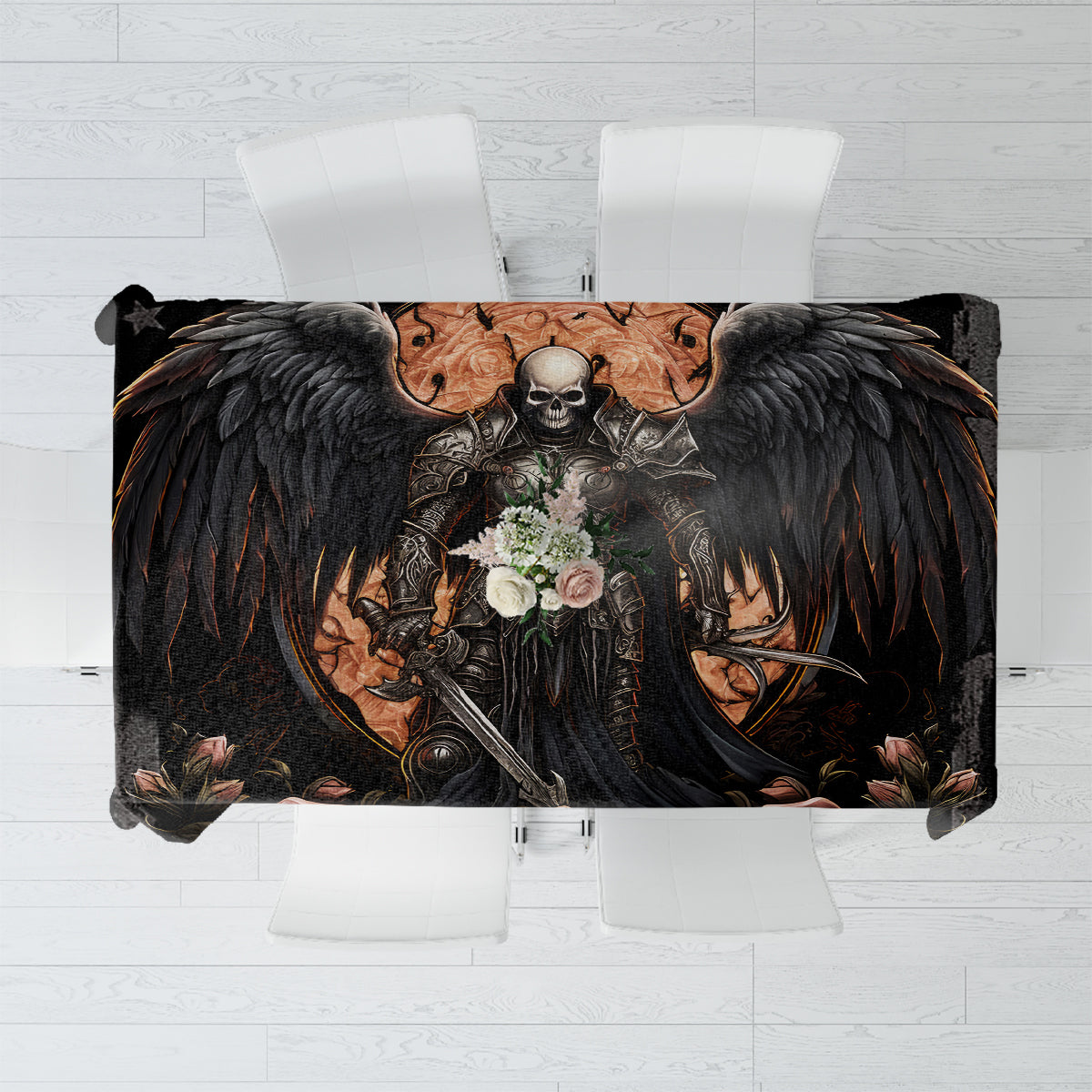 Warrior Skull Tablecloth Warriors Are The One Who Always Fight