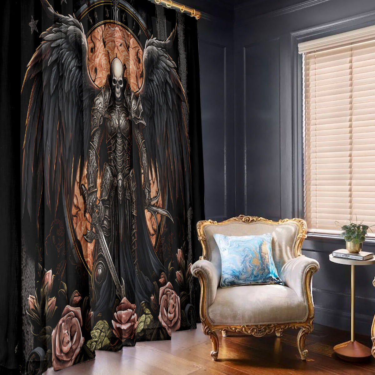 Warrior Skull Window Curtain Warriors Are The One Who Always Fight