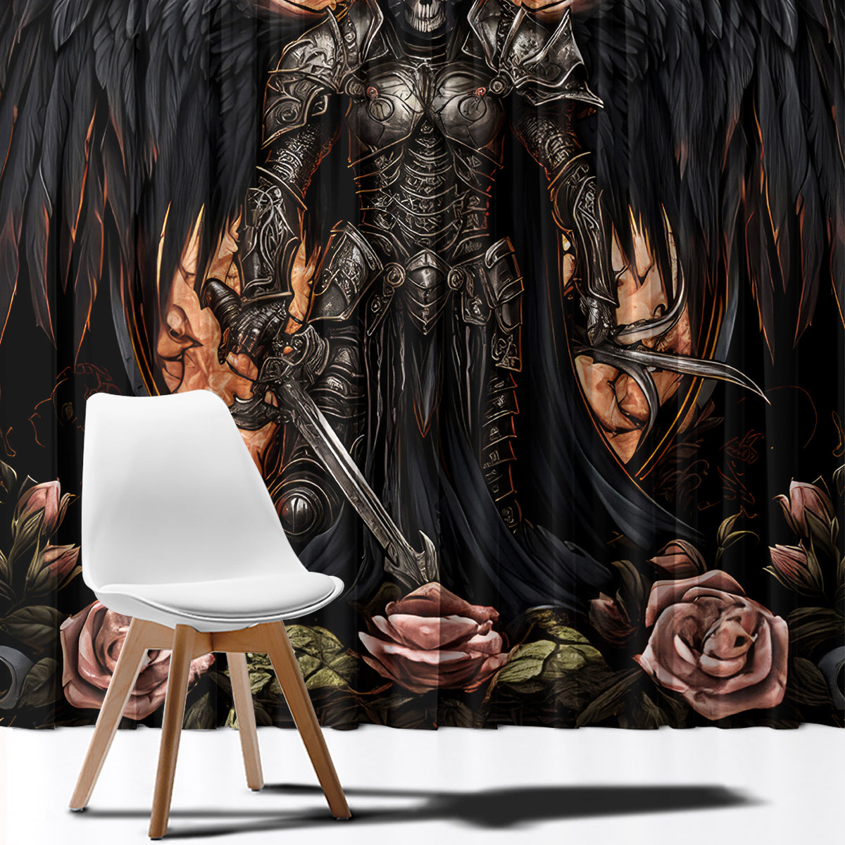 Warrior Skull Window Curtain Warriors Are The One Who Always Fight