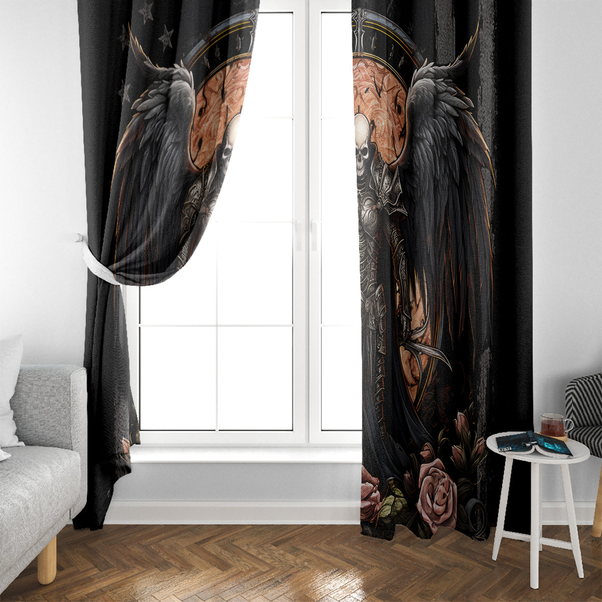 Warrior Skull Window Curtain Warriors Are The One Who Always Fight