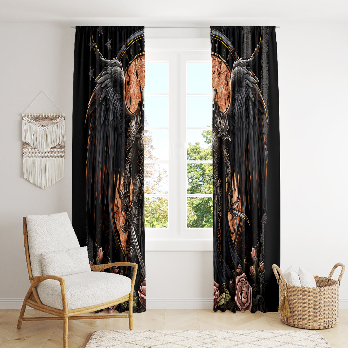 Warrior Skull Window Curtain Warriors Are The One Who Always Fight