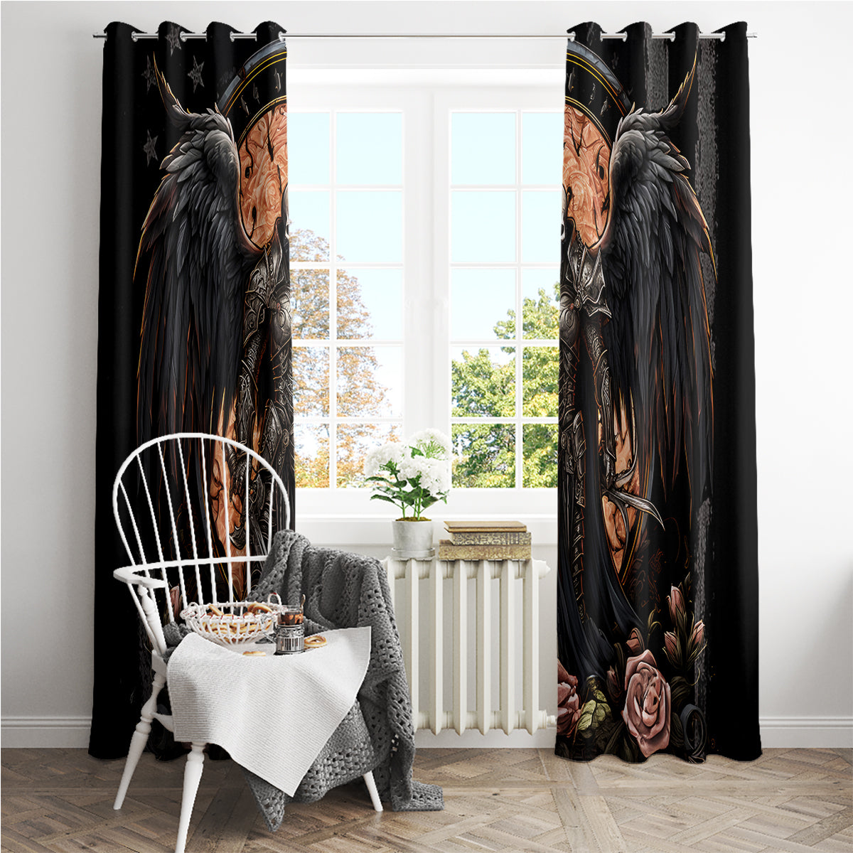 Warrior Skull Window Curtain Warriors Are The One Who Always Fight