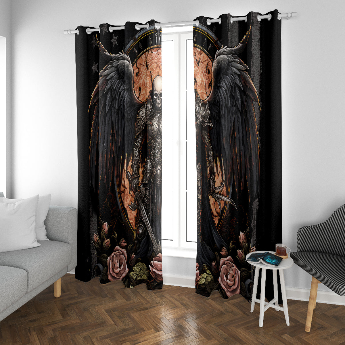 Warrior Skull Window Curtain Warriors Are The One Who Always Fight