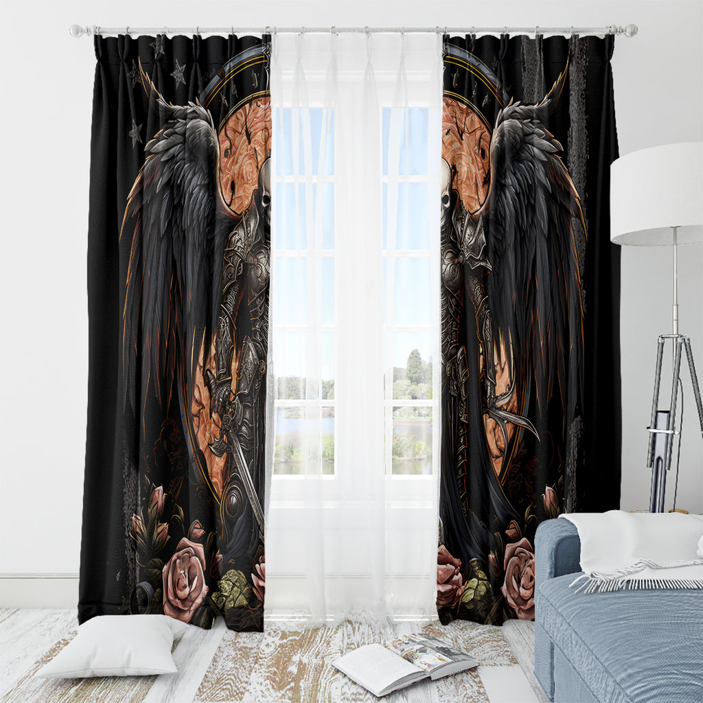 Warrior Skull Window Curtain Warriors Are The One Who Always Fight