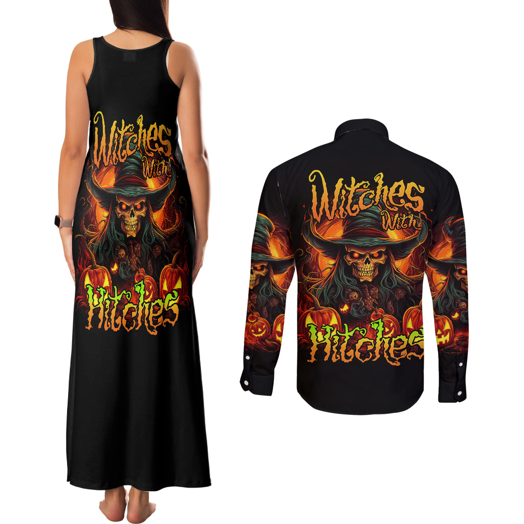 witch-skull-couples-matching-tank-maxi-dress-and-long-sleeve-button-shirts-witches-with-hitches