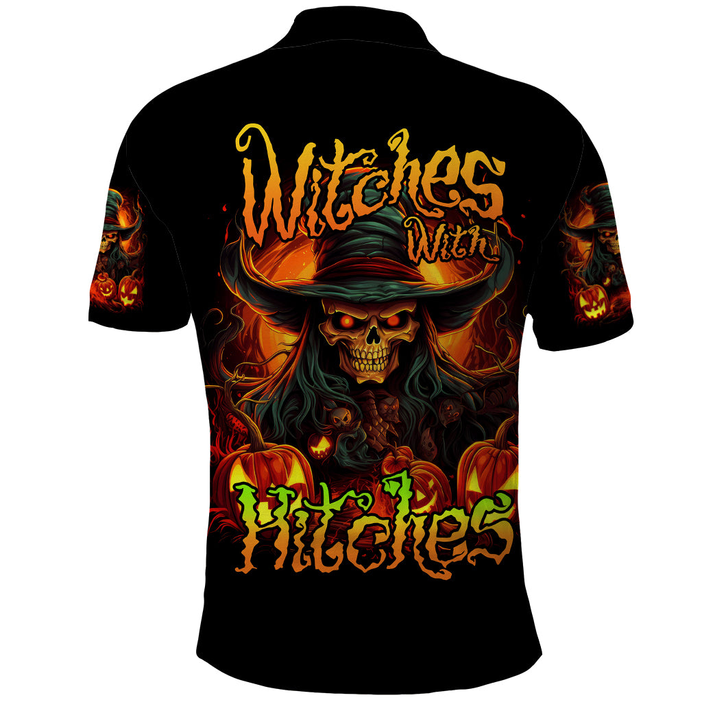 Witch Skull Polo Shirt Witches With Hitches