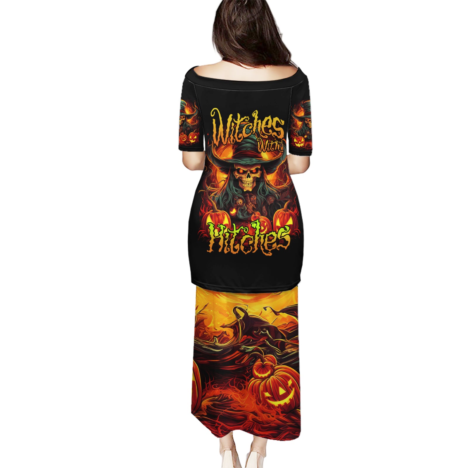 Witch Skull Puletasi Witches With Hitches