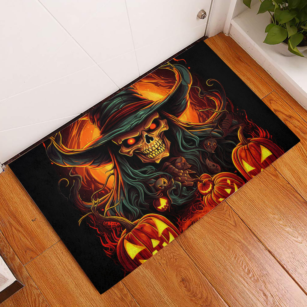 Witch Skull Rubber Doormat Witches With Hitches