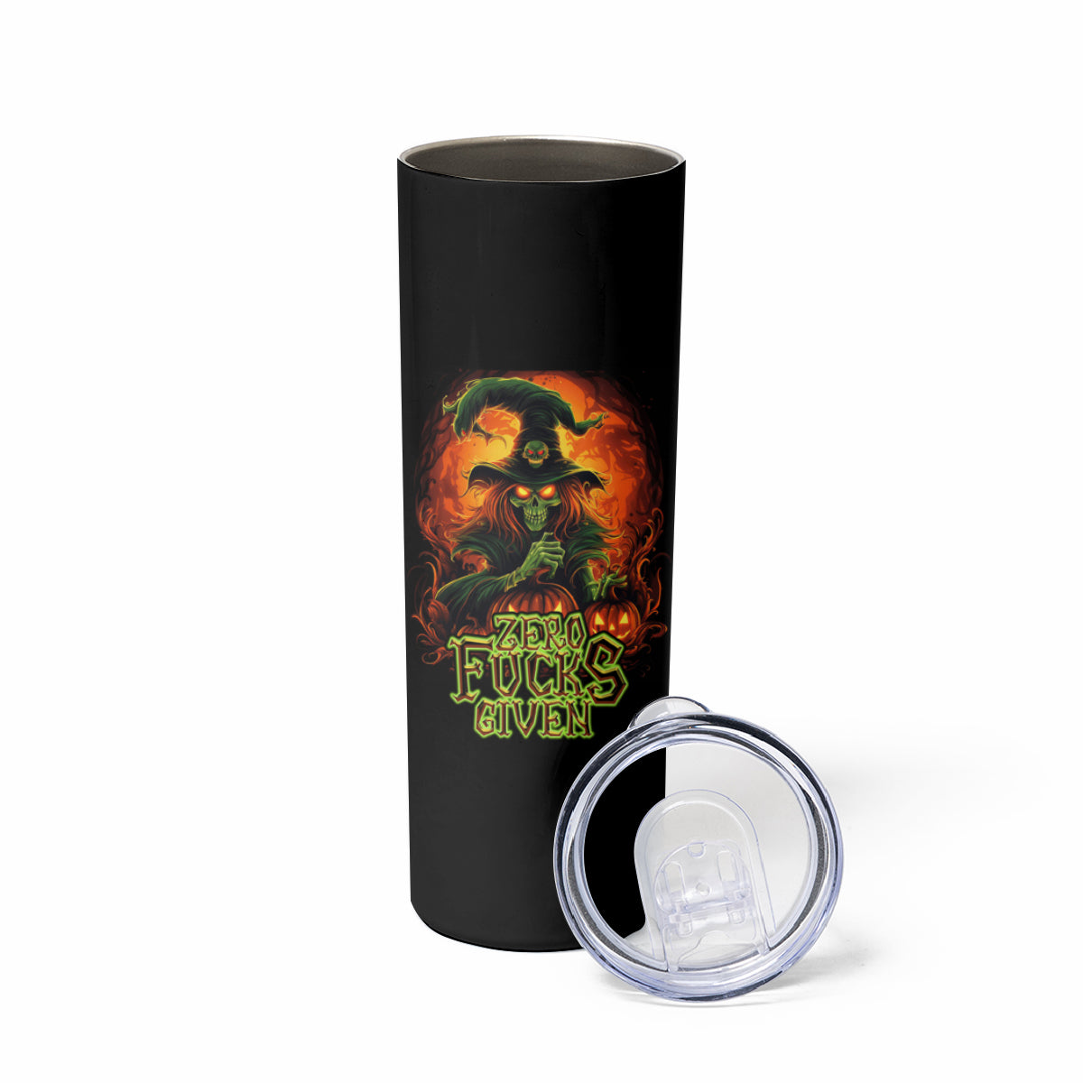 Witch Skull Skinny Tumbler Witches With Hitches