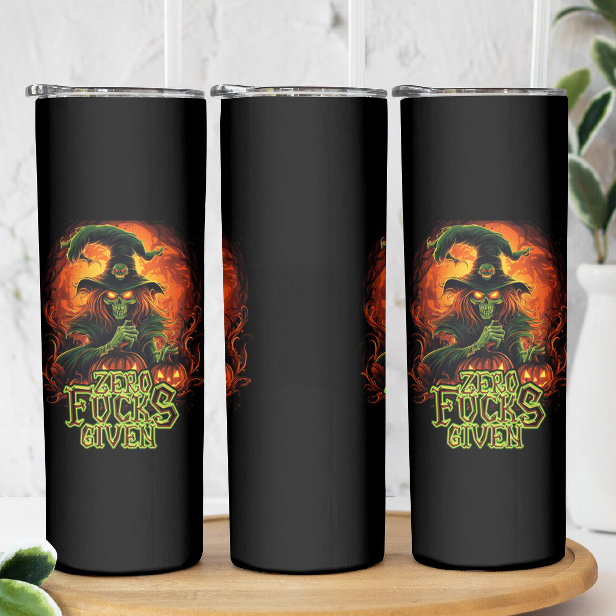 Witch Skull Skinny Tumbler Witches With Hitches