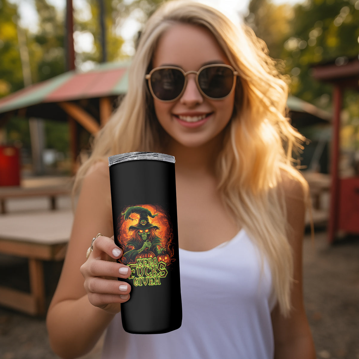 Witch Skull Skinny Tumbler Witches With Hitches